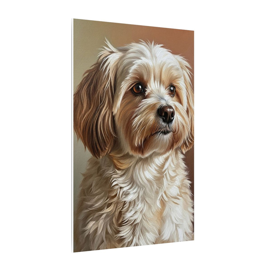 Havanese Oil Portrait canvas print by Tritan, side