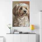 Havanese Oil Portrait canvas print by Tritan, desk wall