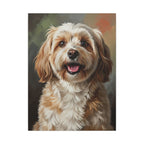 Havanese Oil Portrait Canvas Wall Art | Dog Lover Gift | Havanese Mom Dad Decor | Custom Pet Art Print | distinctive Havanese Gift Idea