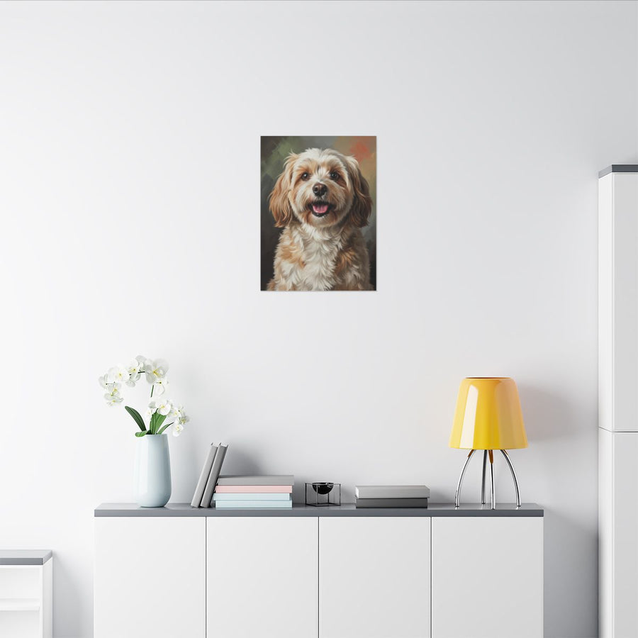 Havanese Oil Portrait Canvas Wall Art | Dog Lover Gift | Havanese Mom Dad Decor | Custom Pet Art Print | Unique Havanese Gift Idea