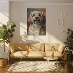 Havanese Oil Portrait canvas print by Tritan, sofa wall