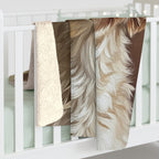 Havanese Oil Portrait sherpa blanket by Tritan, on bed