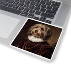 Havanese Renaissance Royal vinyl sticker by Tritan, on a laptop