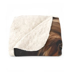 Havanese Renaissance Royal sherpa blanket by Tritan, folded