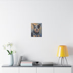 Huckleberry | Custom Blue Heeler Portrait Canvas