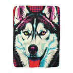 Husky Comic Pop Art Throw Blanket | Premium Dog Prints | Tritan