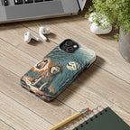 Siberian Husky Halloween tough phone case by Tritan, on a desk