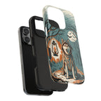 Siberian Husky Halloween tough phone case by Tritan, two-piece layers
