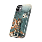 Siberian Husky Halloween tough phone case by Tritan, side