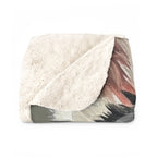Siberian Husky Oil Portrait sherpa blanket by Tritan, folded