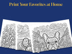 Three pages fanned and cut off by the frame, printed at home
