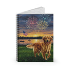 Independence Pups Golden Retriever Spiral Notebook | Tritan