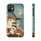 Jack Russell Terrier Halloween tough phone case by Tritan, front and side