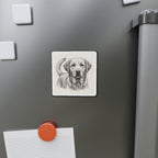 Labrador Retriever Graphite die-cut magnet by Tritan, on the fridge