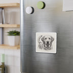 Labrador Retriever Graphite die-cut magnet by Tritan, on steel