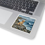 Labrador Retriever Acrylic vinyl sticker by Tritan, on a laptop