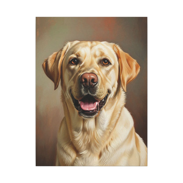 Labrador Retriever Art, Warm Oil Portrait Canvas Print, Lab Dog Owner Gift, Pet Wall Art Decor for Home — Lifestyle View