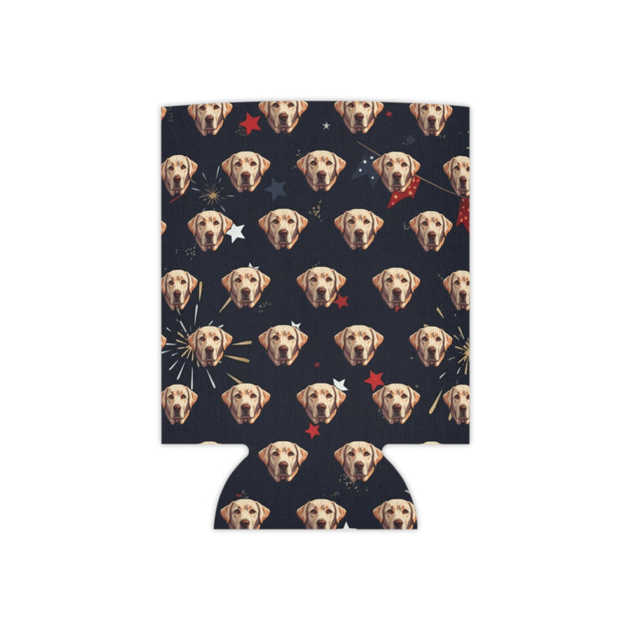 Labrador Retriever Can Cooler, America 250 Patriotic Dog Pattern, Lab Gift, Independence Day Decor, Summer Party Drink Holder