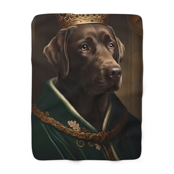Labrador Retriever Kings & Queens Royal Portrait Regal Throw Blanket | Premium Dog Prints | Tritan