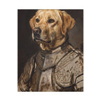 Labrador Retriever Medieval Knight canvas print by Tritan, front