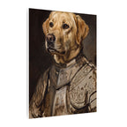 Labrador Retriever Medieval Knight canvas print by Tritan, side