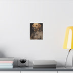 Labrador Retriever Medieval Knight Portrait Canvas Wall Art, Regal Dog Painting, Labrador Retriever Lover Gift, Stretched Canvas