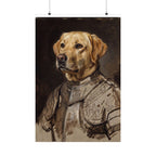 Labrador Retriever Medieval Knight matte poster print by Tritan, front