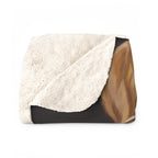 Labrador Retriever Medieval Knight sherpa blanket by Tritan, folded