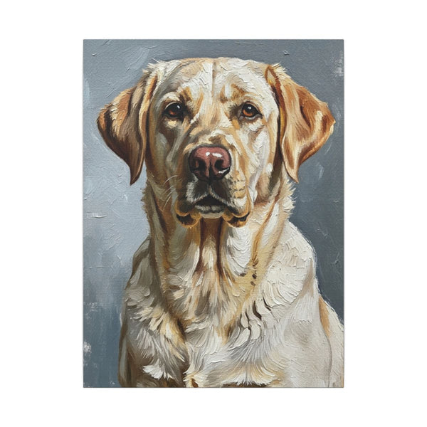 Labrador Retriever Oil Portrait Canvas Print | Regal Lab Wall Art | Dog Lover Gift | Elegant Pet Home Decor — Lifestyle View