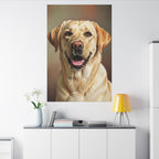 Labrador Retriever Oil Portrait canvas print by Tritan, desk wall