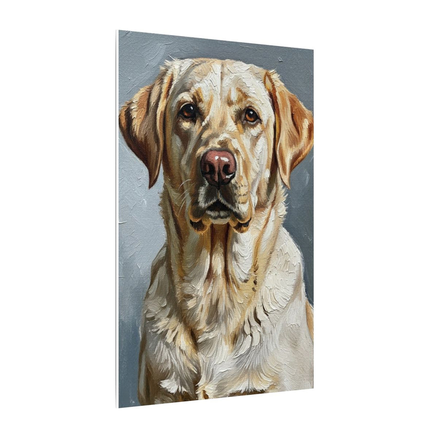 Labrador Retriever Oil Portrait canvas print by Tritan, side