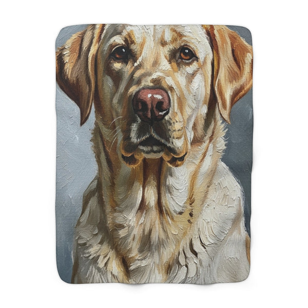 Labrador Retriever Oil Portrait Regal Throw Blanket | Premium Dog Prints | Tritan