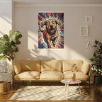Labrador Retriever Comic Pop Art canvas print by Tritan, sofa wall