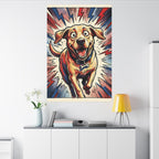 Labrador Retriever Comic Pop Art canvas print by Tritan, desk wall