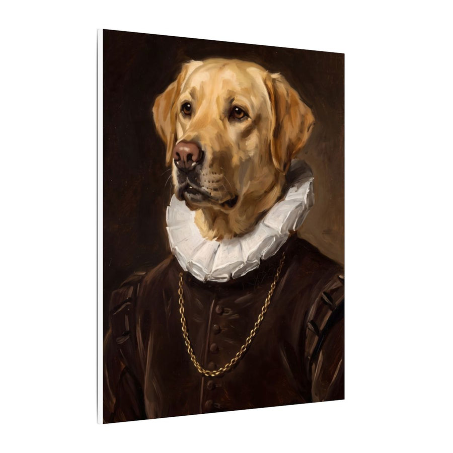 Labrador Retriever Renaissance Royal canvas print by Tritan, side
