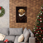 Labrador Retriever Renaissance Royal matte poster print by Tritan, framed on wall