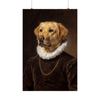 Labrador Retriever Renaissance Royal matte poster print by Tritan, front