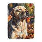 Labrador Retriever Watercolor sherpa blanket by Tritan, front