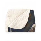 Labrador Retriever Watercolor sherpa blanket by Tritan, folded
