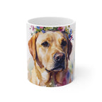 Labrador Retriever Watercolor ceramic mug by Tritan, front
