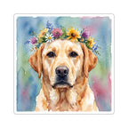 Labrador Retriever Watercolor vinyl sticker by Tritan, front