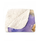 Labrador Retriever Watercolor sherpa blanket by Tritan, folded