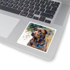Labrador Retriever Watercolor vinyl sticker by Tritan, on a laptop