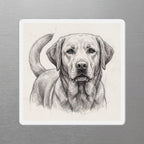 Labrador Retriever Graphite die-cut magnet by Tritan, angled view