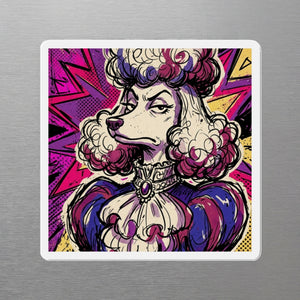 Poodle Comic Pop Magnet, Bold Dog Art, Poodle Lover Gift, Die-Cut Fridge Magnet