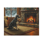 Miniature Schnauzer Acrylic canvas print by Tritan, front