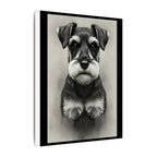 Miniature Schnauzer Charcoal Portrait Canvas Wall Art | Dog Lover Gift | Pet Memorial Decor | Custom Pet Art Print
