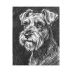 Miniature Schnauzer Charcoal canvas print by Tritan, front