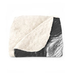 Miniature Schnauzer Charcoal sherpa blanket by Tritan, folded