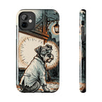 Miniature Schnauzer Halloween tough phone case by Tritan, front and side